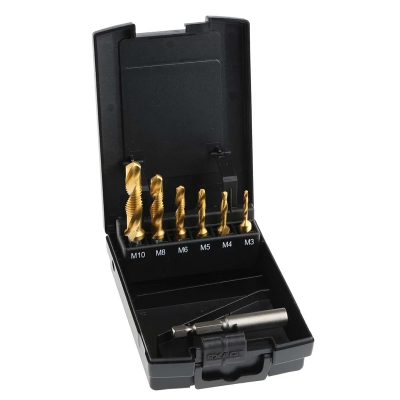 EXACT Tap & Drill Set, M10 Thread, Metric Standard, HSS, 7 Pieces 4405930