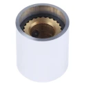 RS PRO 14 mm Knob Diameter Silver Aluminium Potentiometer Knob for 6.4 mm Shaft Circular 499-977