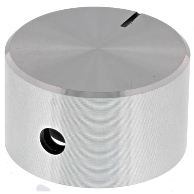 RS PRO 22 mm Diameter Silver Aluminium Potentiometer Knob for 4 mm Circular Shaft 499-999