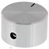 RS PRO 22 mm Diameter Silver Aluminium Potentiometer Knob for 4 mm Circular Shaft 499-999