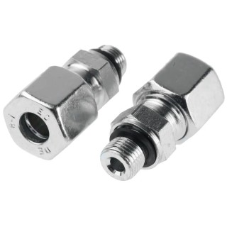 Parker Hydraulic Fitting Male G 90°, Steel Zinc Plated 8 mm Hose ID GE08LR1/8EDCF
