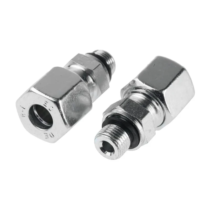 Parker Hydraulic Fitting Male G 90°, Steel Zinc Plated 8 mm Hose ID GE08LR1/8EDCF