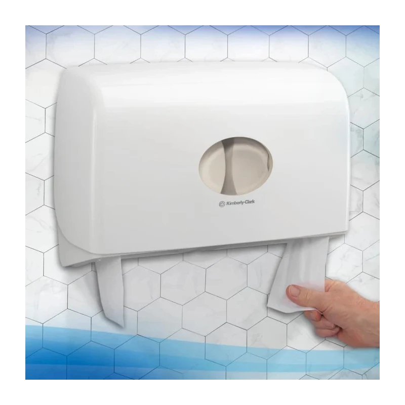Hostess Commercial Jumbo Toilet Roll 12 Rolls 6000 Sheets 2-Ply 32g/m² Core 76mm Roll Diameter 198mm Series Scott 8614