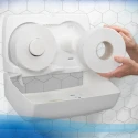 Hostess Commercial Jumbo Toilet Roll 12 Rolls 6000 Sheets 2-Ply 32g/m² Core 76mm Roll Diameter 198mm Series Scott 8614