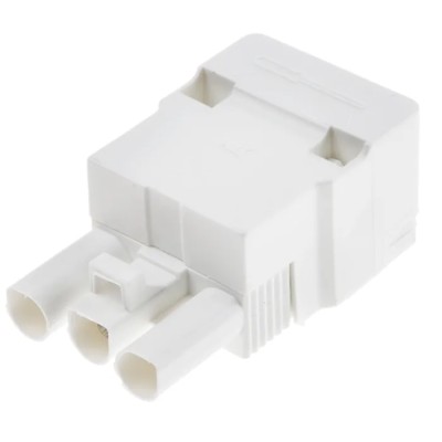 RS PRO Non-Fused Terminal Block, 3-Way, 2.5mm² Wire, 16A, 400V, Nylon with Brass Contact 495-6266