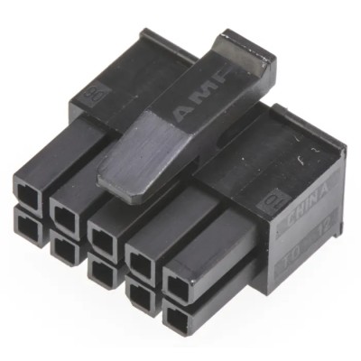TE Connectivity Micro MATE-N-LOK 3 mm Pitch 10 Way 2 Row Female Connector Housing Cable Mount Straight 1-794617-0