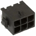 TE Connectivity Micro MATE-N-LOK Series Right Angle Through Hole PCB Header 6 Contacts 3 mm Pitch 2 Row Shrouded 3-794618-6