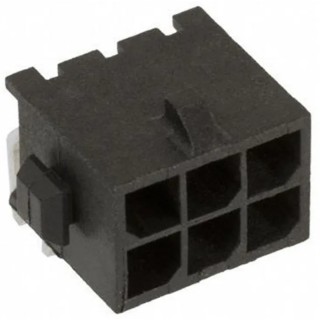 TE Connectivity Micro MATE-N-LOK Series Right Angle Through Hole PCB Header 6 Contacts 3 mm Pitch 2 Row Shrouded 3-794618-6