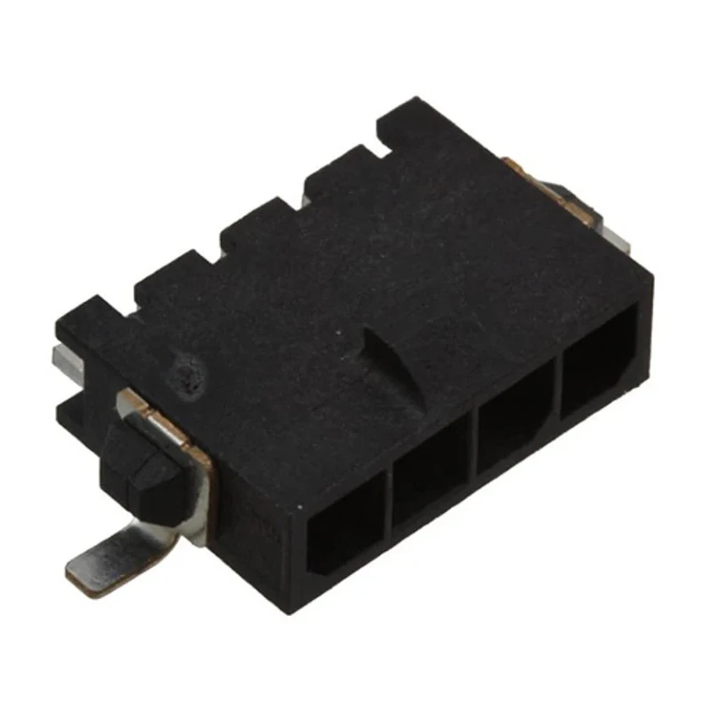 TE Connectivity Micro MATE-N-LOK Series Right Angle Surface PCB Header 4 Contact 3 mm Pitch 1 Row Shrouded 2-1445057-4