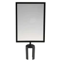 Tensator Black Safety Barrier Post Top Sign Holder TB-SHA4P-33S