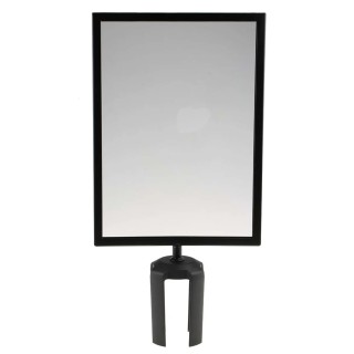 Tensator Black Safety Barrier Post Top Sign Holder TB-SHA4P-33S