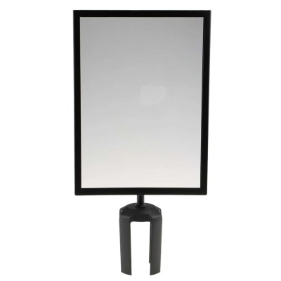 Tensator Black Safety Barrier Post Top Sign Holder TB-SHA4P-33S