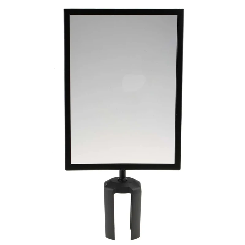 Tensator Black Safety Barrier Post Top Sign Holder TB-SHA4P-33S