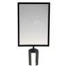 Tensator Black Safety Barrier Post Top Sign Holder TB-SHA4P-33S