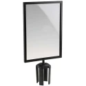 Tensator Black Safety Barrier Post Top Sign Holder TB-SHA4P-33S