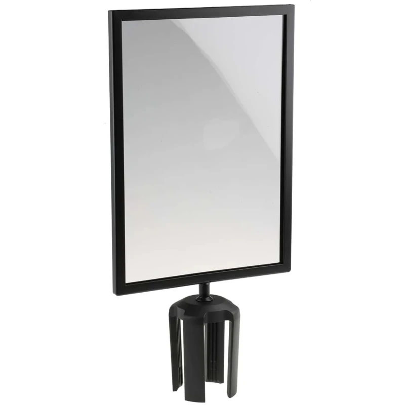 Tensator Black Safety Barrier Post Top Sign Holder TB-SHA4P-33S