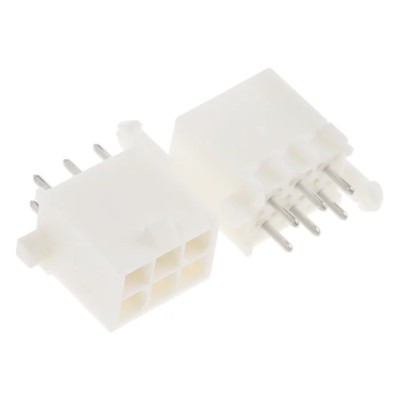 TE Connectivity Mini-Universal MATE-N-LOK Series Straight Through Hole PCB Header, 6 Contact(s), 4.14 mm Pitch, 2 1-770178-0