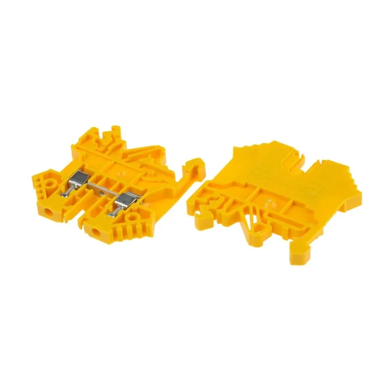 RS PRO DIN Rail Terminal Block Yellow, 0.2mm² to 2.5mm², 1-Level, Screw Termination 501-641
