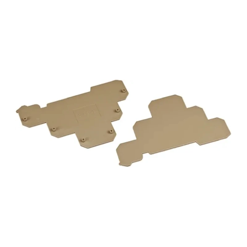 RS PRO End Cover for Use with DIN Rail Terminal Blocks Model 501-774, Polyamide 66, Beige, RoHS Compliant