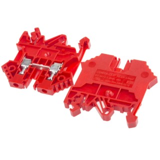 RS PRO Red DIN Rail Terminal Block 0.2 to 2.5 mm², 24 A, 800 V, 1-Level 501-821