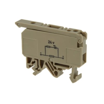 RS PRO Rail Mount Fuse Holder for 5 x 25 mm Fuses, 24V, Screw Terminal, DIN 35 mm Rail 501-871