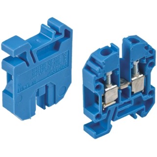 RS PRO Blue DIN Rail Terminal Block 0.2mm² to 4 mm², 500V, 40A, Pitch 6mm 501-831