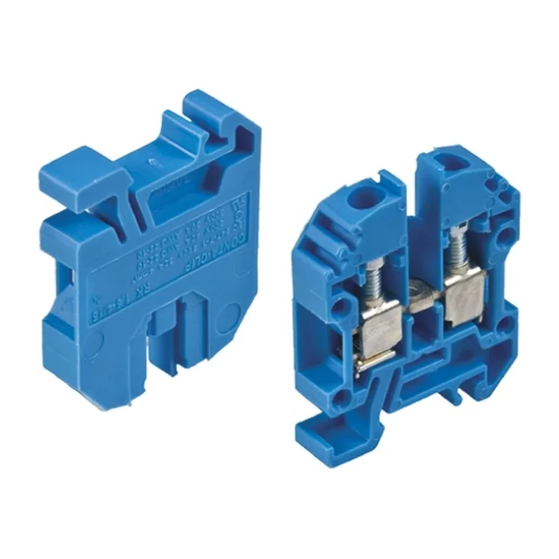 RS PRO Blue DIN Rail Terminal Block 0.2mm² to 4 mm², 500V, 40A, Pitch 6mm 501-831