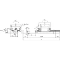 NSK Linear Guide Compact Series LH with Pre-Fitted Carriage, Carbon Steel Rail, Dynamic Load Rating LH100120ANK1B01PN1