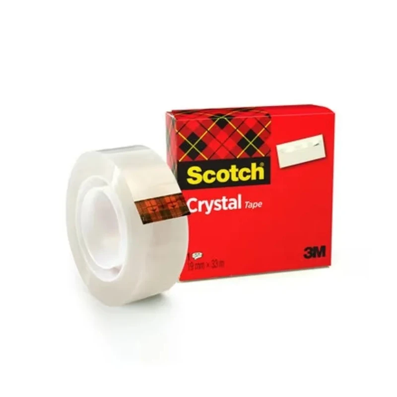3M Office Clear Scotch Crystal Office Tape 19mm Width x 33m Length CRYSTAL
