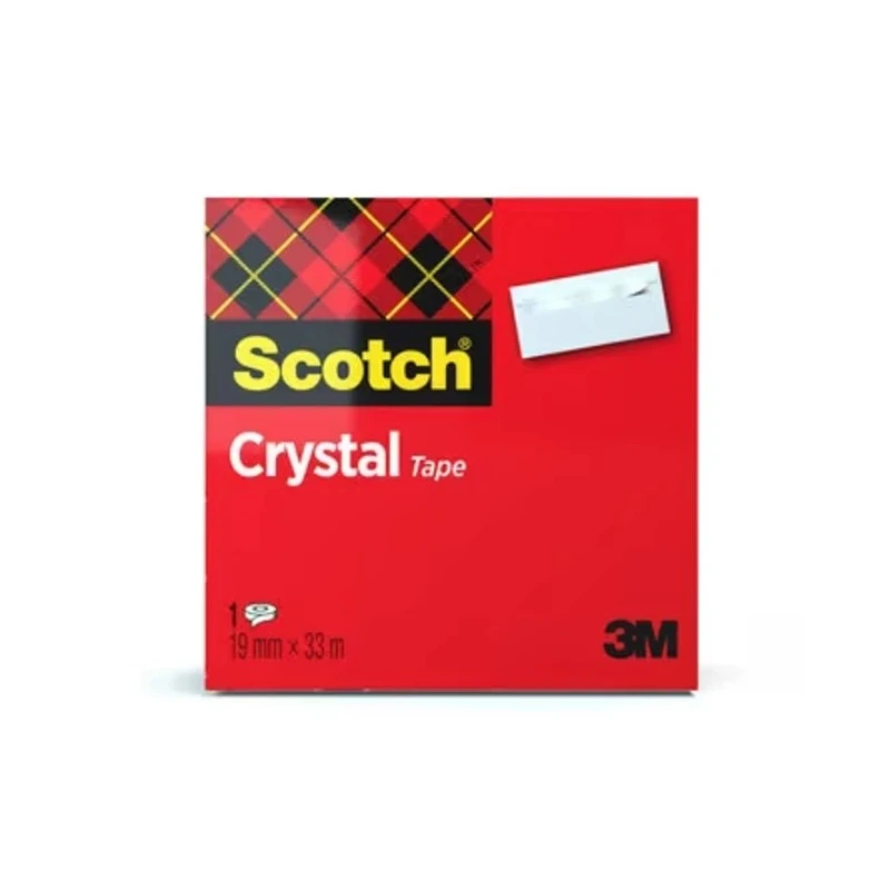 3M Office Clear Scotch Crystal Office Tape 19mm Width x 33m Length CRYSTAL