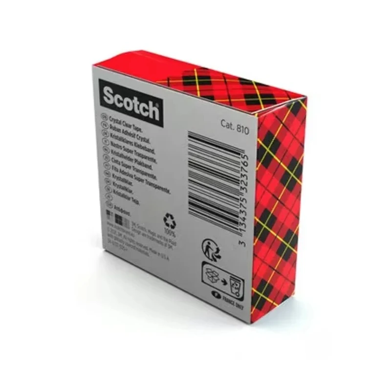 3M Office Clear Scotch Crystal Office Tape 19mm Width x 33m Length CRYSTAL