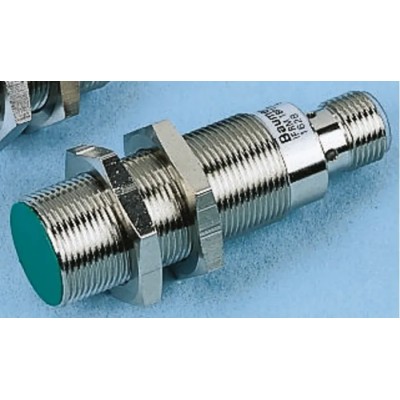 Baumer Threaded Barrel Inductive Proximity Sensor M18 x 1 Flush Mount PNP Output 8 mm Detection 30V dc IFRM 18P17A3/S14L