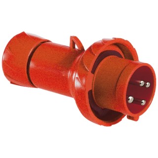 Schneider Electric Mureva IP67 Red Cable Mount 3P+PE Straight Industrial Power Connector 16A 415V 