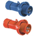 Schneider Electric Mureva IP67 Red Cable Mount 3P+PE Straight Industrial Power Connector 32A 415V 