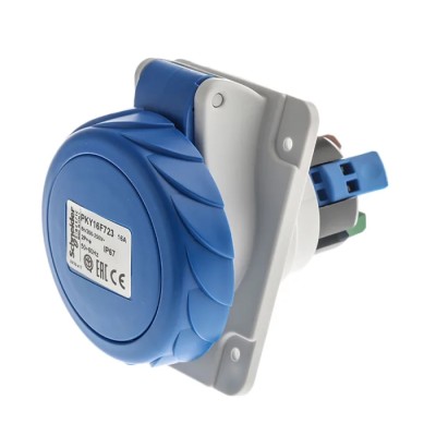 Schneider Electric Panel Mount Industrial Power Connector 16A 230V IP67 Blue PratiKa 