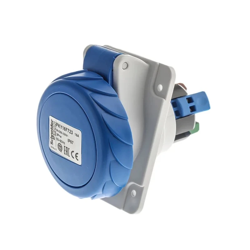 Schneider Electric Panel Mount Industrial Power Connector 16A 230V IP67 Blue PratiKa 
