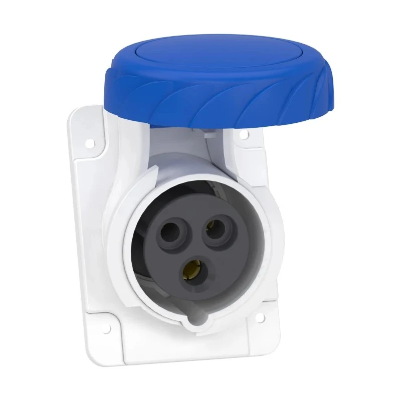 Schneider Electric Panel Mount Industrial Power Connector 16A 230V IP67 Blue PratiKa 