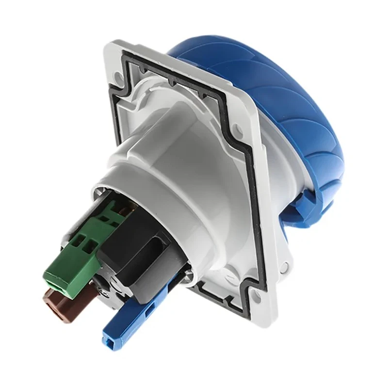 Schneider Electric Panel Mount Industrial Power Connector 16A 230V IP67 Blue PratiKa 