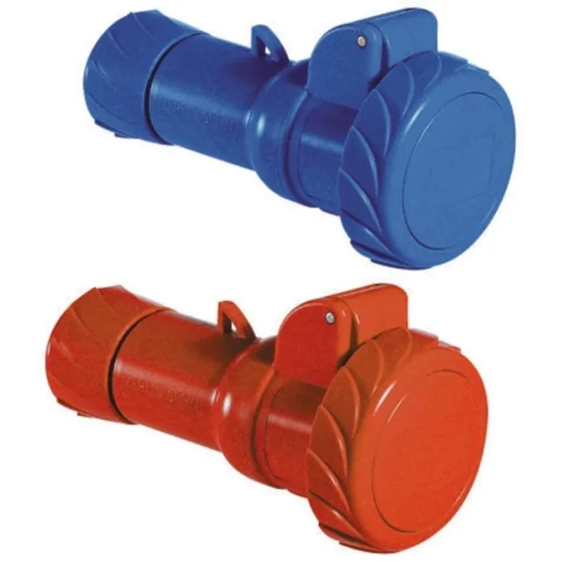 Schneider Electric Industrial Power Connector 32A 415V IP67 Red Cable Mount 3P+PE Pratika 