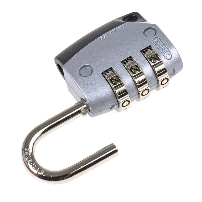 ABUS Zinc Steel Combination Padlock Weatherproof 4.5mm Shackle Diameter 31mm Body 498-6330
