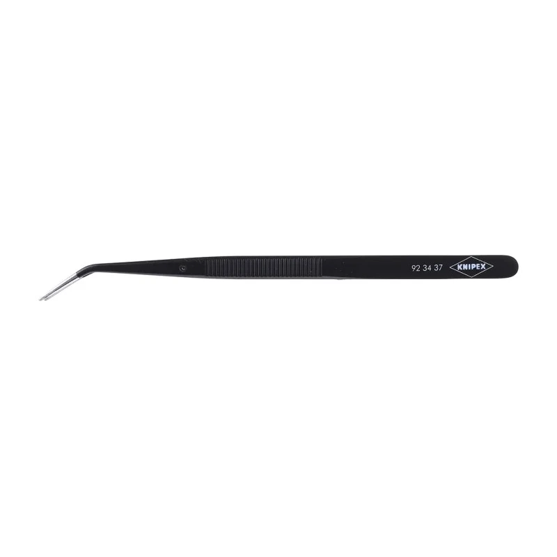 Knipex Steel Serrated Tweezer 155mm Precision Angled 45° Handle Anti-Magnetic Anti-Acid IEC 60900 92 34 37