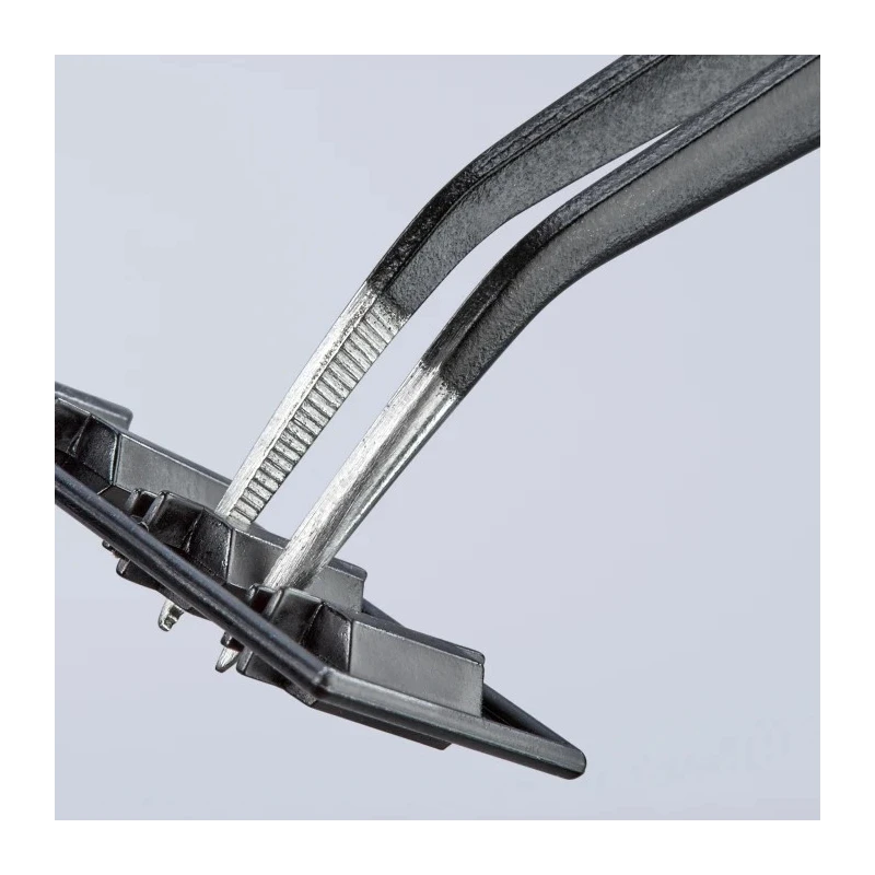 Knipex Steel Serrated Tweezer 155mm Precision Angled 45° Handle Anti-Magnetic Anti-Acid IEC 60900 92 34 37