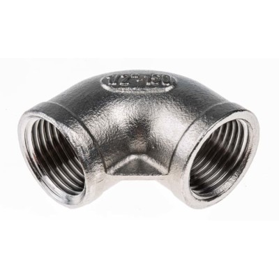 RS PRO Stainless Steel Pipe Fitting 90° Circular Elbow Female G 1/2 in x Female G 1/2 in 499-2953
