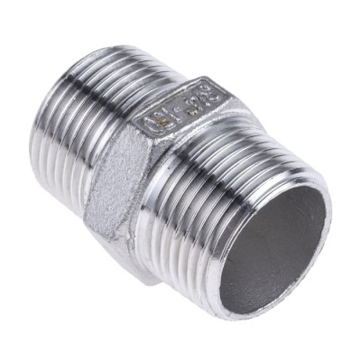 RS PRO Stainless Steel Pipe Fitting Hexagon Nipple Male Threaded 3/4 in x Male Threaded 3/4 in 499-3057