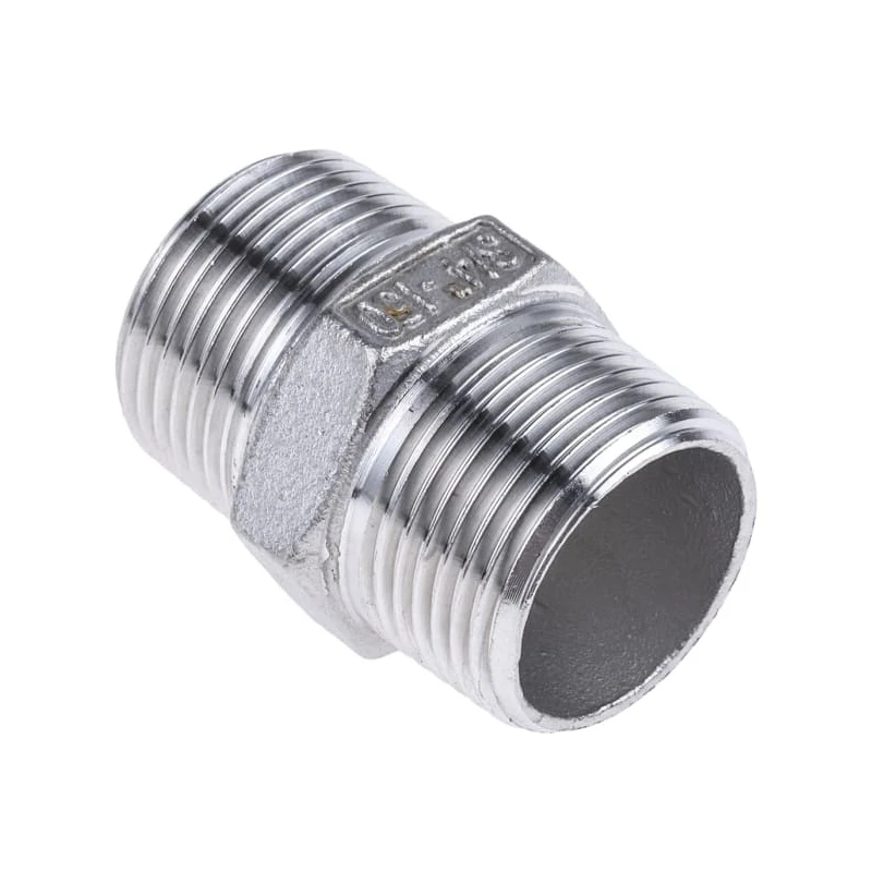 RS PRO Stainless Steel Pipe Fitting Hexagon Nipple Male Threaded 3/4 in x Male Threaded 3/4 in 499-3057