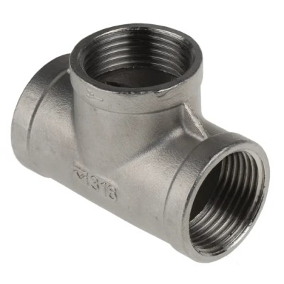 Macreadys RS PRO Stainless Steel Pipe Fitting, Circular Tee, Female G Threaded 1 in x 1 in x 1 in 499-3007