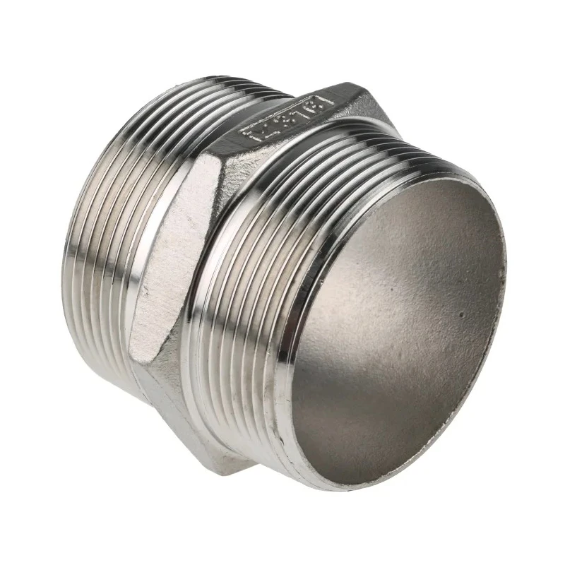 RS PRO Stainless Steel Pipe Fitting Straight Hexagon Nipple Male Threaded 2 in x Male Threaded 2 in 499-3192