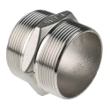 RS PRO Stainless Steel Pipe Fitting Straight Hexagon Nipple Male Threaded 2 in x Male Threaded 2 in 499-3192