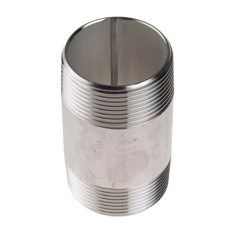RS PRO Stainless Steel Pipe Fitting Straight Circular Nipple Male Threaded 1-1/2 in x Male Threaded 1-1/2 in 499-3287