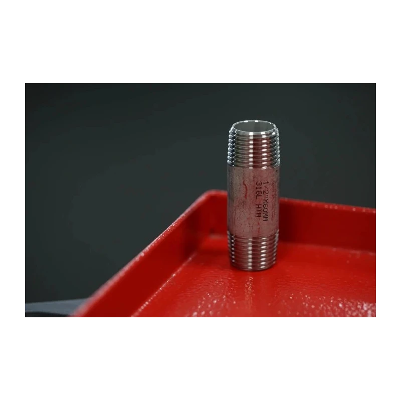 RS PRO Stainless Steel Pipe Fitting Straight Circular Nipple Male Threaded 1/2 in x Male Threaded 1/2 in 499-3243